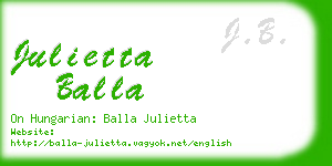 julietta balla business card